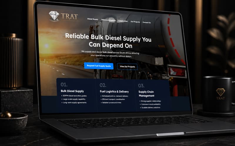 Trat Trading and Projects website by Tech-Fit Technologies